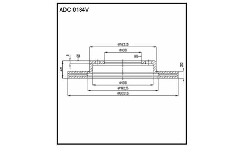 Диск тормозной Allies Nippon, передний, арт. ADC0184V