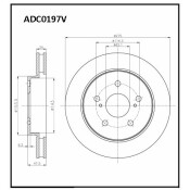 Диск тормозной | перед Allied Nippon, арт. ADC0197V