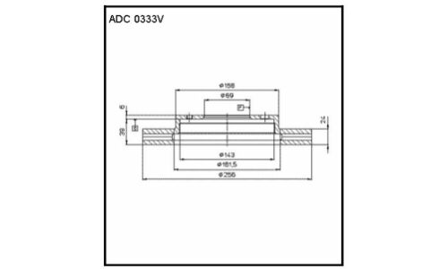 Диск тормозной Allies Nippon, передний, арт. ADC0333V
