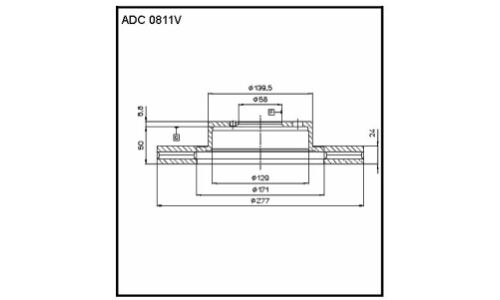 Диск тормозной Allies Nippon, передний, арт. ADC0811V