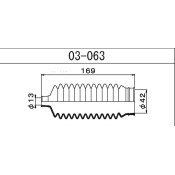 Пыльник рулевой рейки Maruichi, арт. 03-063