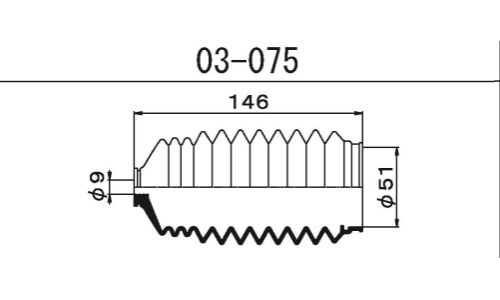 Пыльник рулевой рейки Maruichi, арт. 03-075