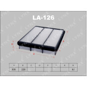 Фильтр воздушный LYNXauto, арт. LA-126