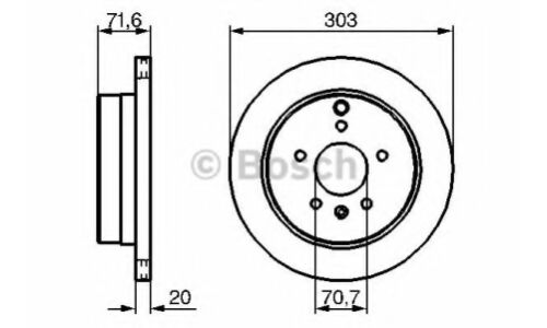 Диск тормозной Bosch, задний, арт. 0 986 479 268