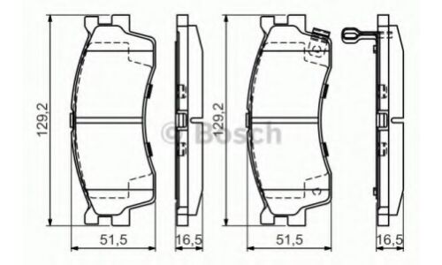 Колодки тормозные дисковые Bosch, передние, комплект на ось (4 шт), арт. 0 986 494 146