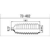 Пыльник рулевой рейки Maruichi, арт. 73-482