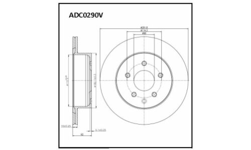 Диск тормозной | зад Allied Nippon, арт. ADC0290V