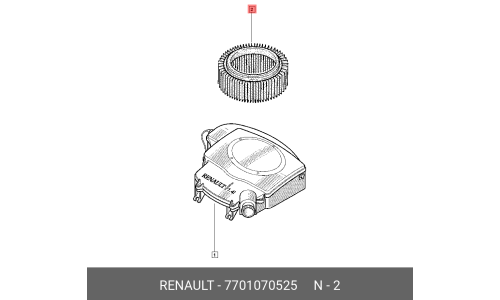 Фильтр воздушный Renault, арт. 7701070525