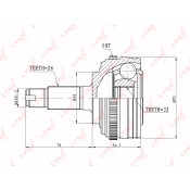 ШРУС LYNXauto, внешний, арт. CO-3410A