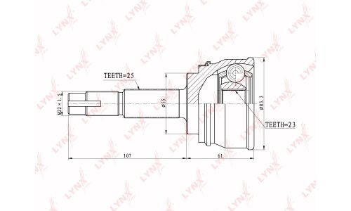ШРУС LYNXauto, внешний, арт. CO-5703