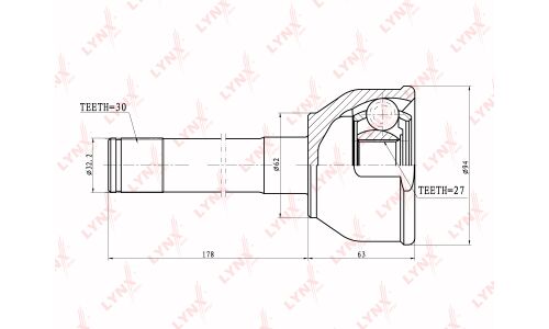 ШРУС LYNXauto, внешний, арт. CO-7528