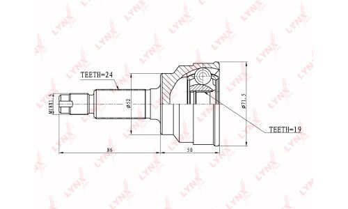 ШРУС LYNXauto, внешний, арт. CO-5107