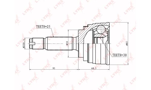 ШРУС LYNXauto, внешний, арт. CO-5501