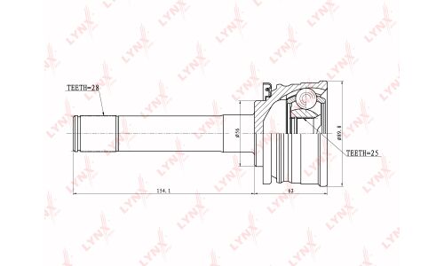 ШРУС LYNXauto, внешний, арт. CO-5503