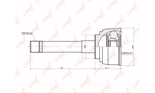 ШРУС LYNXauto, внешний, арт. CO-7526