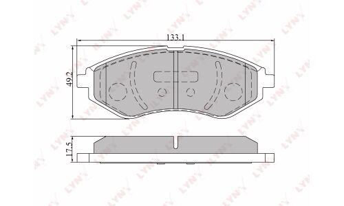 Колодки тормозные LYNXauto дисковые, арт. BD-1803