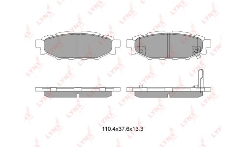 Колодки тормозные дисковые LYNXauto задние, комплект на ось (4 шт), арт. BD-7103