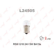 Лампа LYNXauto R5W (BA15s, G18), 24В, 5Вт, 1 шт, арт. L24505