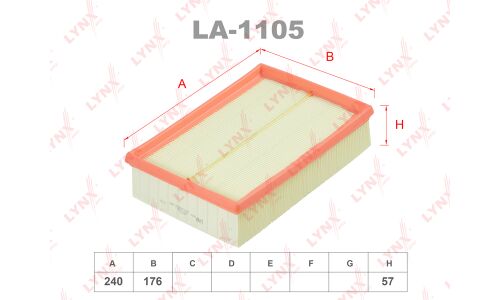 Фильтр воздушный LYNXauto, арт. LA-1105