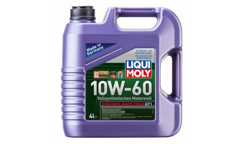 Масло моторное Liqui Moly Synthoil Race Tech GT1 10w60 синтетическое, SN, ACEA A3/B4, универсальное, 4л, арт. 7535