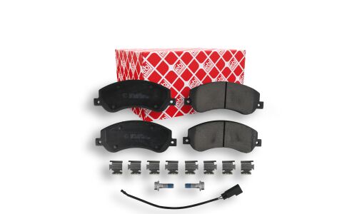 Колодки тормозные дисковые Febi, передние, комплект на ось (4 шт), арт. 16637