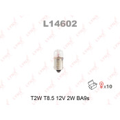 Лампа LYNXauto T2W (BA9s, T8.5), 12В, 2Вт, 1 шт, арт. L14602