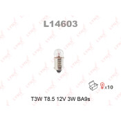 Лампа LYNXauto T3W (BA9s, T8.5), 12В, 3Вт, 1 шт, арт. L14603