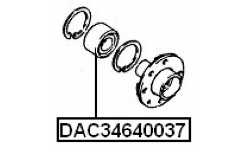 Подшипник ступичный 34x64x37 | перед прав/лев Febest, арт. DAC34640037