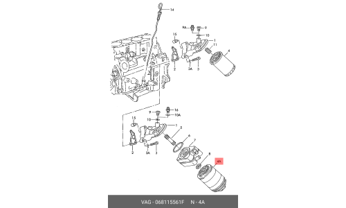 Фильтр масляный VAG, арт. 068 115 561F