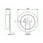 Диск тормозной | перед Bosch, арт. 0 986 479 614