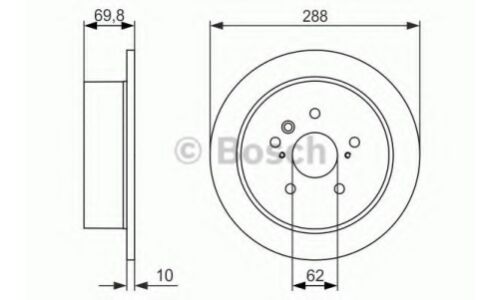 Диск тормозной | перед Bosch, арт. 0 986 479 614