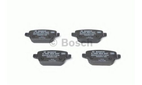 Колодки тормозные дисковые Bosch, задние, комплект на ось (4 шт), арт. 0 986 494 247