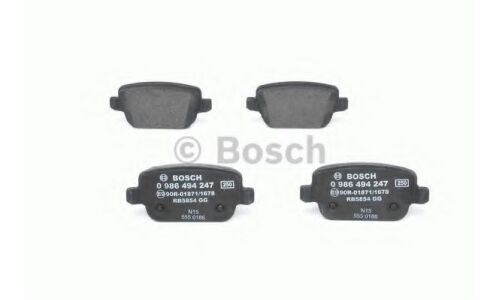 Колодки тормозные дисковые Bosch, задние, комплект на ось (4 шт), арт. 0 986 494 247