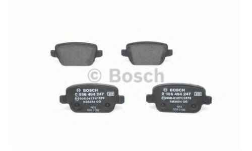 Колодки тормозные дисковые Bosch, задние, комплект на ось (4 шт), арт. 0 986 494 247