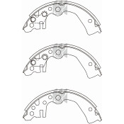 Колодки тормозные барабанные Kashiyama, комплект на ось (4 шт), арт. K1261