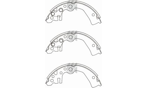 Колодки тормозные барабанные Kashiyama, комплект на ось (4 шт), арт. K1261