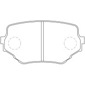 Колодки тормозные дисковые Mando, передние, комплект на ось (4 шт), арт. MPZ02