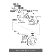 Диск тормозной Toyota, задний, правый/левый, для Land Cruiser Prado / Fortuner, 1 шт, арт. 42431-60311
