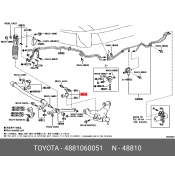 Стойка стабилизатора (линк) Toyota, передняя, левая, арт. 48810-60051