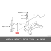 Стойка стабилизатора (линк) Nissan, передняя, арт. 54618-JX00A