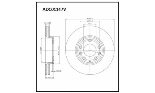 Диск тормозной Allies Nippon, передний, арт. ADC01147V