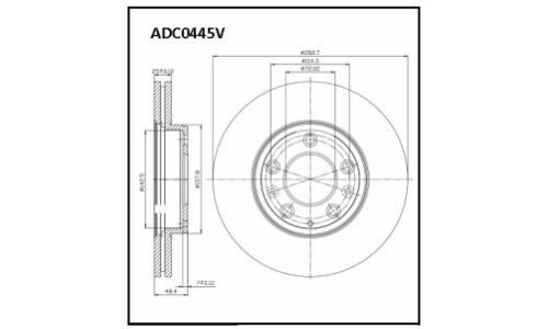 Диск тормозной Allies Nippon, передний, арт. ADC0445V
