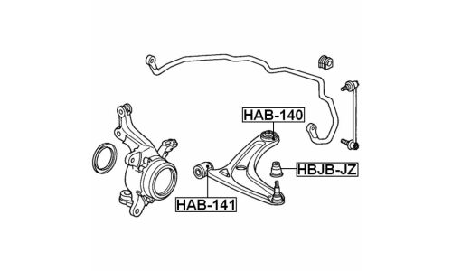 Сайлентблок Febest, арт. HAB-140