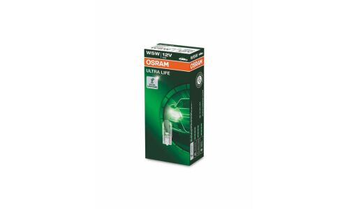 Лампа Osram Ultra Life W5W (W2.1x9.5d, T10), 12В, 5Вт, 1 шт, арт. 2825ULT