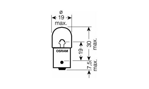Лампа R10W 12V 10W BA15s ULTRA LIFE 4 года гарантии 1 шт. Osram, арт. 5008ULT