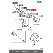 Подшипник ступицы колеса | зад лев Toyota, арт. 42460-60030