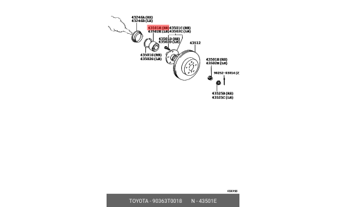 Подшипник ступицы Toyota, арт. 90363-T0018