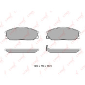 Колодки тормозные дисковые LYNXauto передние, комплект на ось (4 шт), арт. BD-3614