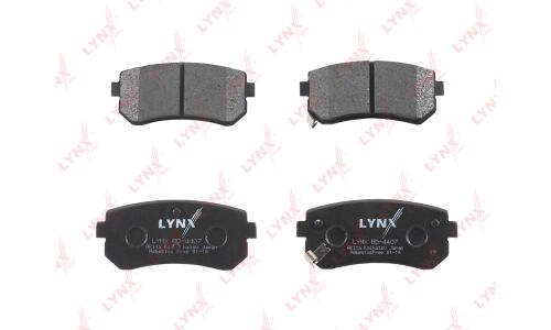 Колодки тормозные дисковые LYNXauto задние, комплект на ось (4 шт), арт. BD-4407