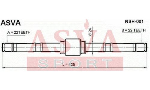 Полуось Asva, передняя, левая, арт. NSH-001
